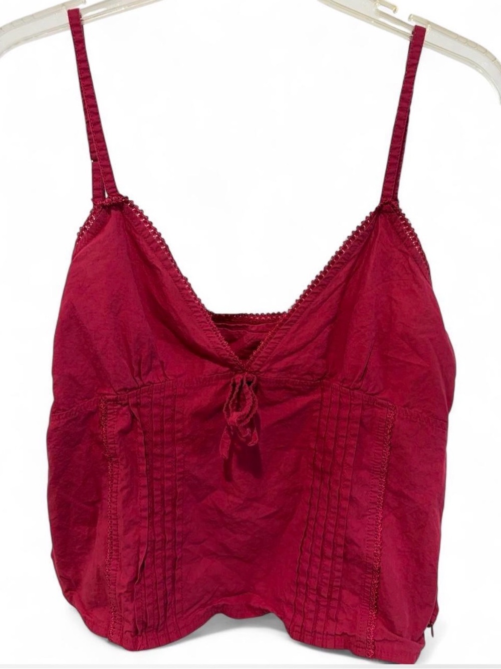 Crimson Spaghetti Strap Tank Top